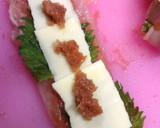 簡単１品★鶏ささみの梅しそチーズ巻き！作り方8写真