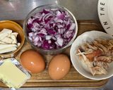 コストコロテサリーチキンのニンニクチャーハン作り方1写真