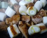 下仁田葱と鶏の照り焼き作り方4写真