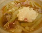 白菜と鶏肉の牛乳鍋作り方3写真