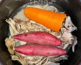 舞茸さつまいも人参の炊き込みご飯作り方3写真