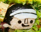 石川 遼くんのたらこおにぎり✿キャラ弁作り方8写真