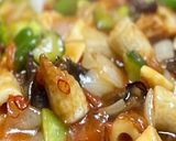 竹輪と残り物野菜でピリ辛酢豚風作り方4写真
