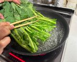 菜花(かき菜)と新玉ねぎのGツナマヨぽん作り方3写真
