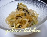 もやしと塩昆布の辛いおつまみ作り方3写真