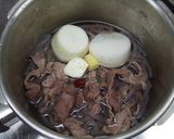 圧力なべ　牛すじ肉の土手焼き風作り方4写真