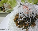 挽肉の味噌炒め レタス包み作り方5写真
