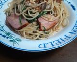 春菊とシメジのペペロンチーノ作り方6写真