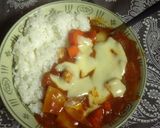 トマトカレー　チーズトッピング作り方5写真