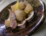 大根と里芋のイカのはらわた煮作り方4写真
