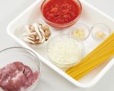 ワンパンでパスタ！豚ハツのアラビアータ作り方1写真