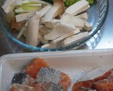 鮭と冬野菜のクリーム煮作り方1写真