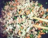 納豆と肉野菜炒めのレタス包み作り方5写真