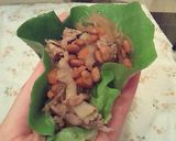 納豆と肉野菜炒めのレタス包み作り方7写真