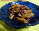ごぼうと牛肉の煮物作り方8写真