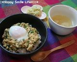 朝ごはんにも♪春菊と豆腐の甘辛丼☆作り方5写真