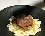 和牛すき焼き仕立ての旨辛釜玉うどん作り方12写真