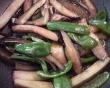 ナスとピーマンの生姜醤油炒め。作り方6写真