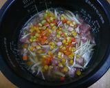 炊飯器で！鶏とごぼうの洋風炊き込みご飯作り方2写真