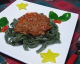 クリスマスのほうれん草手打ちパスタ作り方13写真