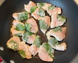 おかんレシピ𓀤𓀣鶏肉の大葉巻き梅肉添え作り方6写真