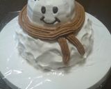 雪だるまのドームケーキ作り方18写真