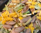 ギョソーとキャベツ油揚げ卵の簡単炒め作り方5写真