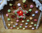 クリスマス♪　お菓子の家にステンドグラス作り方8写真