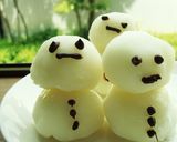 雪だるま。。。なホワイトチョコ大福❄作り方8写真