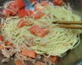 トマトとツナの梅ドレでサラスパin鰹節作り方4写真