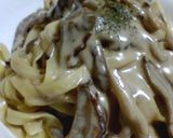 簡単　ポルチーニのクリームパスタ作り方6写真