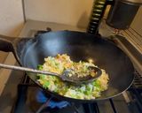 ピリッとシャキッと、わさび菜炒飯作り方5写真