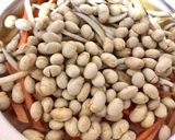 土鍋で炊く福豆の炊き込みご飯作り方3写真