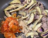 なすとひき肉のキムチ炒め作り方4写真