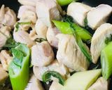 鶏肉と長ネギのしょう油炒め作り方2写真