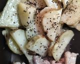 【道産子の夜食🥔】新じゃがキノコで！深夜居酒屋🍺作り方3写真