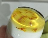 紅花で２色牛乳寒天ゼリー作り方7写真
