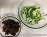 きゅうりとキクラゲのさっぱり酢醤油和え！作り方1写真