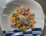 レンジ簡単中華風ペスカトーレ味炒飯弁当作り方3写真