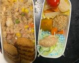 レンジ簡単ピリ辛中華風梅照味炒飯弁当作り方16写真