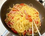 フレッシュトマトとベーコンのパスタ作り方7写真