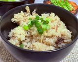 サバ水煮缶ときのこの柚子胡椒炊き込みご飯作り方7写真
