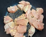 たけのこと鶏肉煮込み作り方1写真