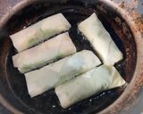 大人気！ささみと大葉梅肉の春巻き作り方6写真