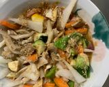 お一人様野菜たっぷりキムチウスター味炒飯作り方12写真