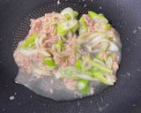 ツナと長葱の素麺チャンプルー作り方3写真