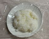あみ海老（小海老）と鰹節の麺つゆおにぎり作り方1写真