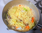 野菜たっぷりごま豆乳煮込み焼きそば作り方10写真