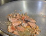 とーちゃんの特製サーモンクリームパスタ作り方3写真