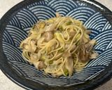 長ネギと舞茸と実山椒のパスタ作り方7写真